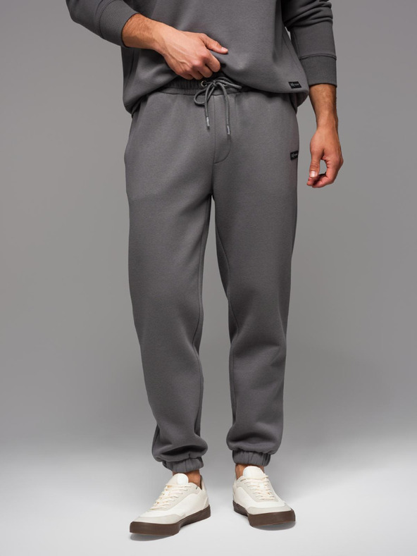 Ombre Clothing Klasszikus uniszex jogging nadrág húzózsinórral - szürke V18 OU-PSBC-0100 Ombre Clothing