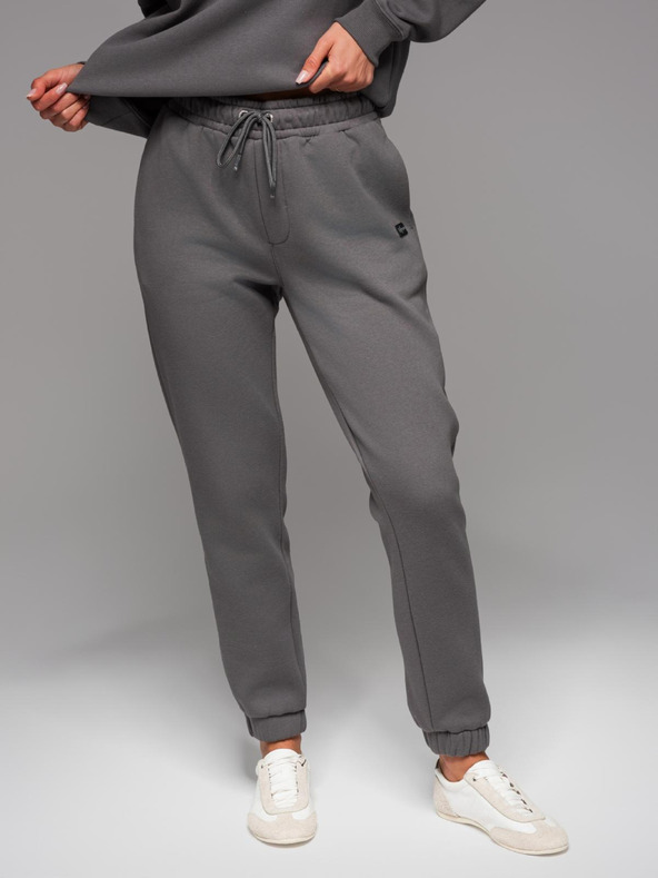 Ombre Clothing Klasszikus uniszex jogging nadrág húzózsinórral - szürke V18 OU-PSBC-0100 Ombre Clothing