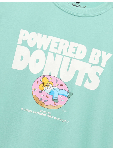 Marks & Spencer Tiszta pamut pólóing The Simpsons™ motívummal (6–16 év) Marks & Spencer kék