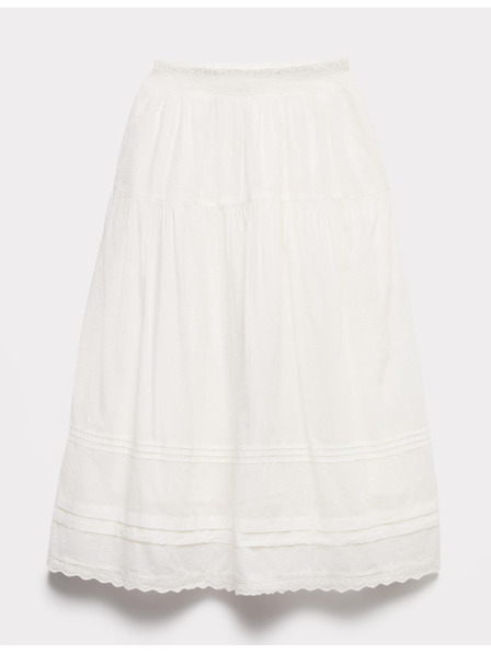 Marks & Spencer Maxi szoknya tiszta pamutból záró részletekkel (6–16 év) Marks & Spencer krémszín