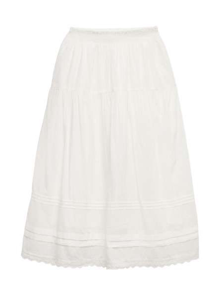 Marks & Spencer Maxi szoknya tiszta pamutból záró részletekkel (6–16 év) Marks & Spencer krémszín