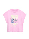 Marks & Spencer Felsőrész Lilo & Stitch™ grafikával tiszta pamutból (6–16 év) Marks & Spencer lila