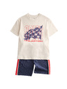 Marks & Spencer Rövid pizsamakomplekt Racing grafikával és magas pamuttartalommal (1–16 év) Marks & Spencer tengerészeti kék