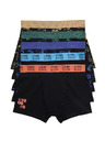 Marks & Spencer 5 pár magas pamuttartalmú játékmotívumos boxeralsó csomag (5–16 év) Marks & Spencer fekete