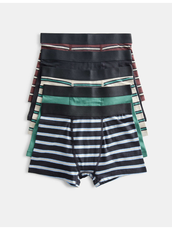 Marks & Spencer Csíkos magas pamuttartalmú boxeralsó (5–16 év), 5 pár csomag Marks & Spencer többszínű