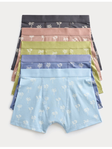Marks & Spencer 5 pár mintás boxeralsó magas pamuttartalmmal csomag (5–16 év) Marks & Spencer többszínű
