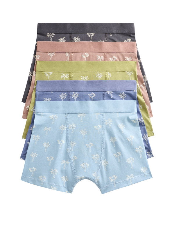 Marks & Spencer 5 pár mintás boxeralsó magas pamuttartalmmal csomag (5–16 év) Marks & Spencer többszínű