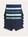 Marks & Spencer Magas pamuttartalmú boxeralsó (5–16 év), 5 pár csomag Marks & Spencer fekete