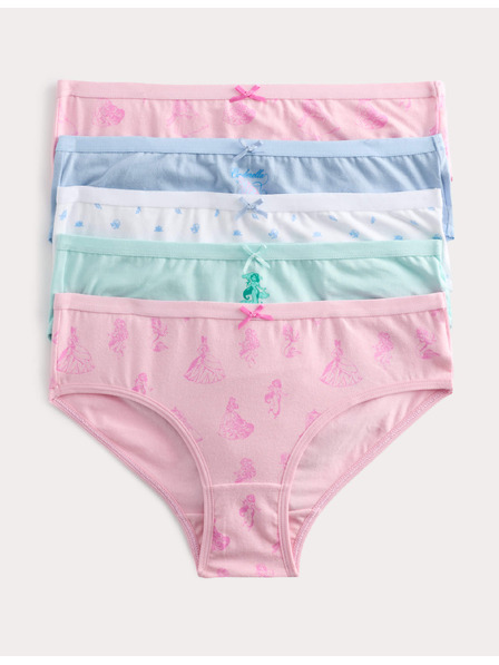 Marks & Spencer Disney Princess™ magas pamuttartalmú harisnya, 5 pár csomag (18 hónap – 8 év) Marks & Spencer rózsaszín