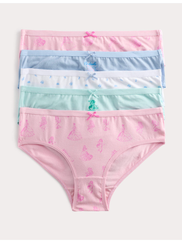 Marks & Spencer Disney Princess™ magas pamuttartalmú harisnya, 5 pár csomag (18 hónap – 8 év) Marks & Spencer rózsaszín