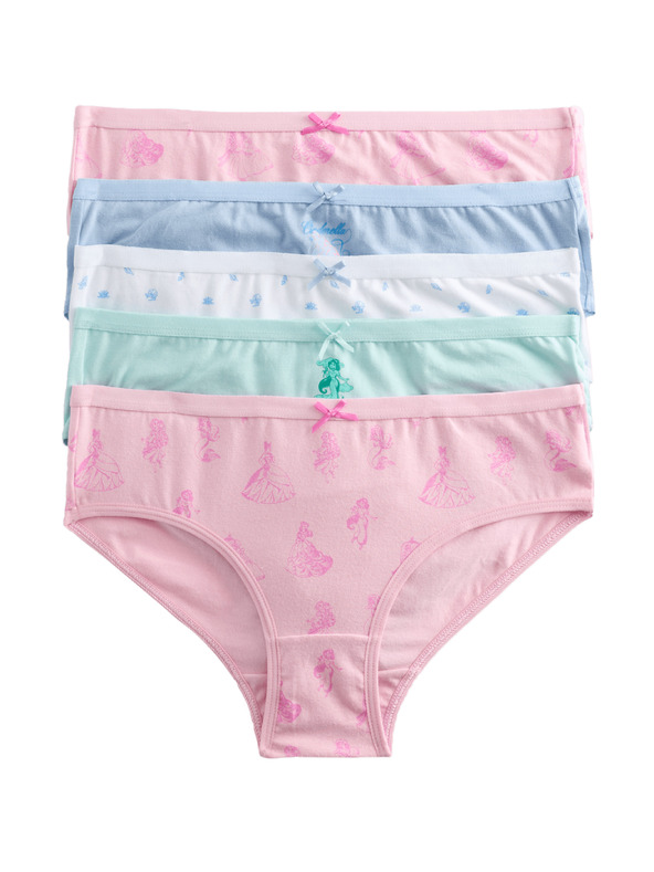 Marks & Spencer Disney Princess™ magas pamuttartalmú harisnya, 5 pár csomag (18 hónap – 8 év) Marks & Spencer rózsaszín