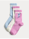 Marks & Spencer Lilo & Stitch™ zokni, 3 páros szett (6 kicsi – 7 nagy) Marks & Spencer rózsaszín