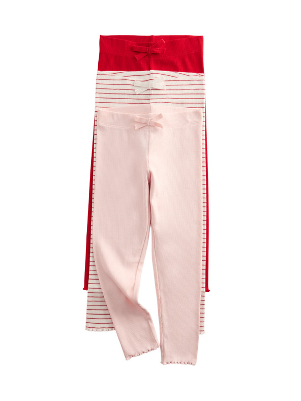 Marks & Spencer 3 részes magas pamuttartalmú leggings parti mintával (2–8 év) Marks & Spencer rózsaszín