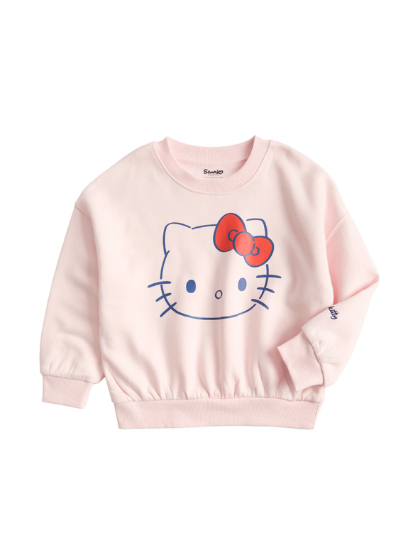 Marks & Spencer Hello Kitty™ mintás magas pamuttartalmú pulóver (2–8 év) Marks & Spencer rózsaszín