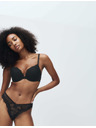 Marks & Spencer Csipkés push-up dekoltázs melltartó Jasmine kötöttel, (méret A–E) Marks & Spencer fekete