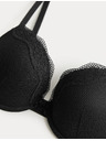 Marks & Spencer Csipkés push-up dekoltázs melltartó Jasmine kötöttel, (méret A–E) Marks & Spencer fekete