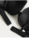 Marks & Spencer Csipkés push-up dekoltázs melltartó Jasmine kötöttel, (méret A–E) Marks & Spencer fekete