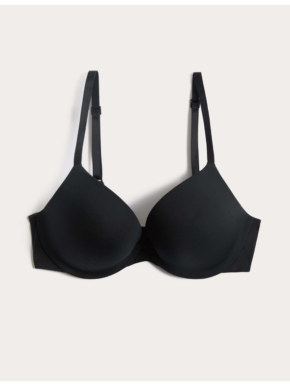 Marks & Spencer Láthatatlan Body Invisibles™ dekoltázs push-up melltartó kötöttel, (A–E) Marks & Spencer fekete