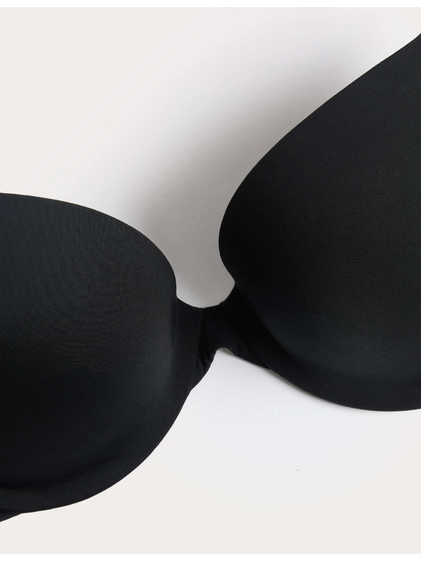 Marks & Spencer Láthatatlan Body Invisibles™ dekoltázs push-up melltartó kötöttel, (A–E) Marks & Spencer fekete
