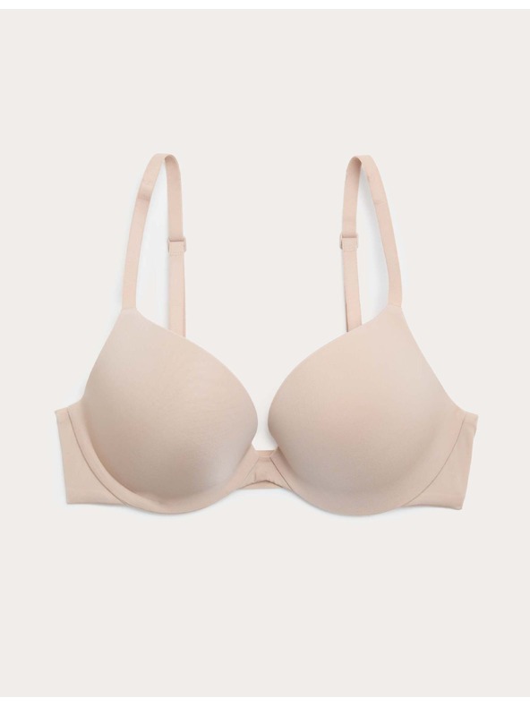 Marks & Spencer Láthatatlan Body Invisibles™ dekoltázs push-up melltartó kötöttel, (A–E) Marks & Spencer bézs