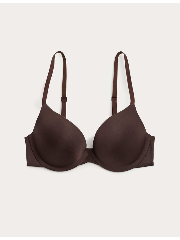 Marks & Spencer Láthatatlan Body Invisibles™ dekoltázs push-up melltartó kötöttel, (A–E) Marks & Spencer barna