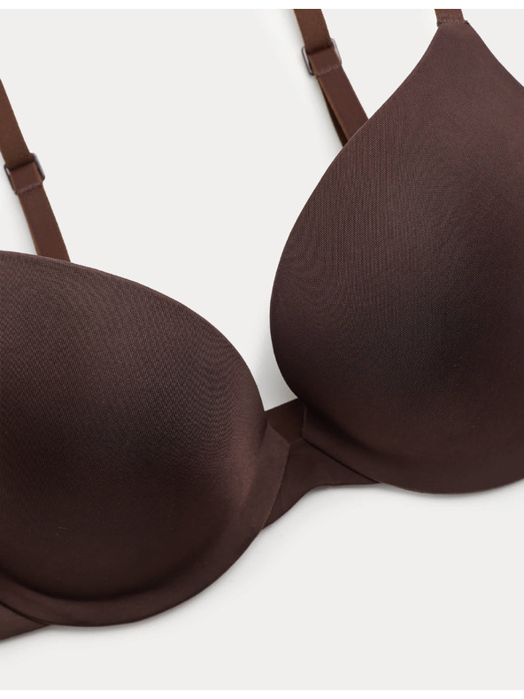 Marks & Spencer Láthatatlan Body Invisibles™ dekoltázs push-up melltartó kötöttel, (A–E) Marks & Spencer barna