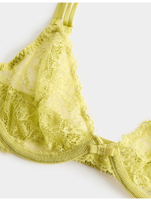 Marks & Spencer Csipkés dekoltázs melltartó Ida merevítővel, méret A–E Marks & Spencer zöld
