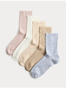 Marks & Spencer 5 pár szuperlágy magas zokni Marks & Spencer kék