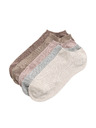 Marks & Spencer 5 darabos szuper puha bordázott rövid zokni Trainer Liners™ csomag Marks & Spencer bézs