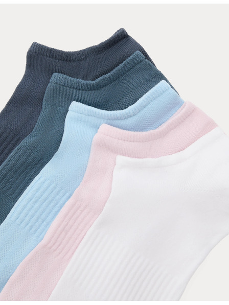Marks & Spencer Rövid edzőzokni Trainer Liners™ mikroszálas anyagból, 5 darab Marks & Spencer rózsaszín