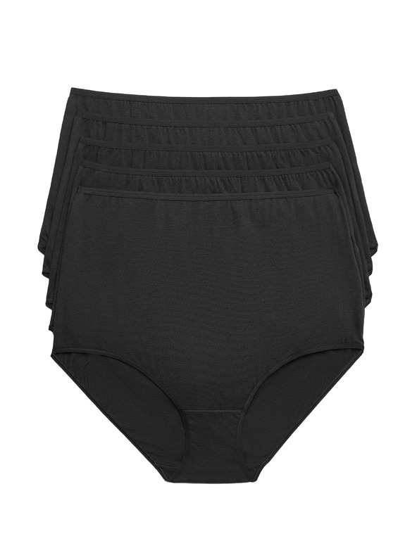Marks & Spencer 5 darabos magas derekú fehérnemű készlet tiszta pamutból Marks & Spencer fekete