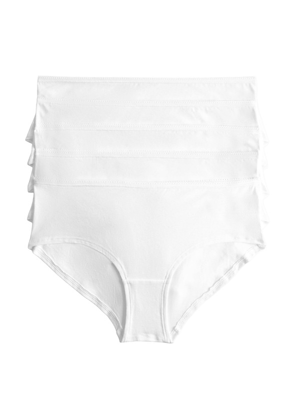 Marks & Spencer Alacsonyan tárolt rövidnadrág pamutból és lycra®-ból, 5 darab csomag Marks & Spencer fehér