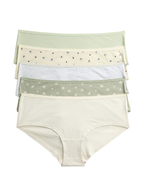 Marks & Spencer Alacsonyan tárolt rövidnadrág pamutból és lycra®-ból, 5 darab csomag Marks & Spencer zöld