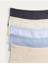 Marks & Spencer Alacsonyan tárolt rövidnadrág pamutból és lycra®-ból, 5 darab csomag Marks & Spencer kék