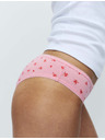 Marks & Spencer Brazil bugyi magas pamut tartalommal és Lycra™ anyaggal, 5 db Marks & Spencer rózsaszín
