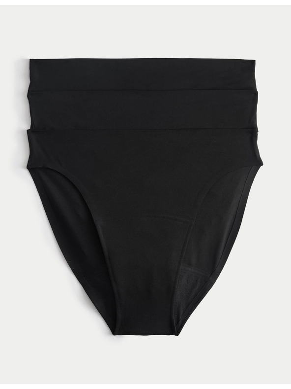 Marks & Spencer 3 db-os szett bikini menstruációs bugyik láthatatlan szegéllyel Marks & Spencer fekete