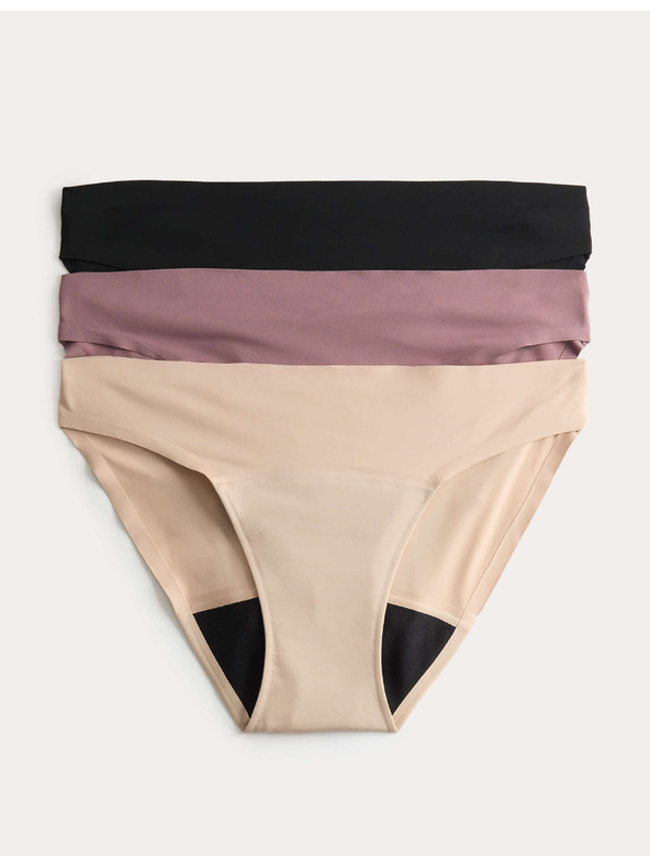 Marks & Spencer 3 db-os szett bikini menstruációs bugyik láthatatlan szegéllyel Marks & Spencer fekete
