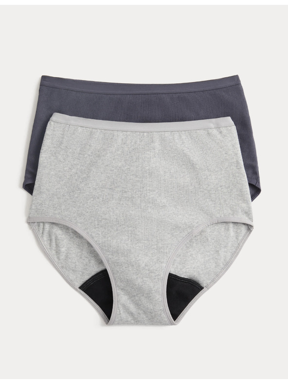 Marks & Spencer Magas nedvszívó menstruációs bugyi derekig, 2 db Marks & Spencer szürke
