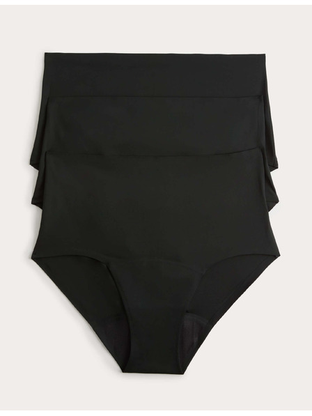 Marks & Spencer Magas nedvszívó menstruációs bugyi derekig láthatatlan szegéllyel, 3 db Marks & Spencer fekete