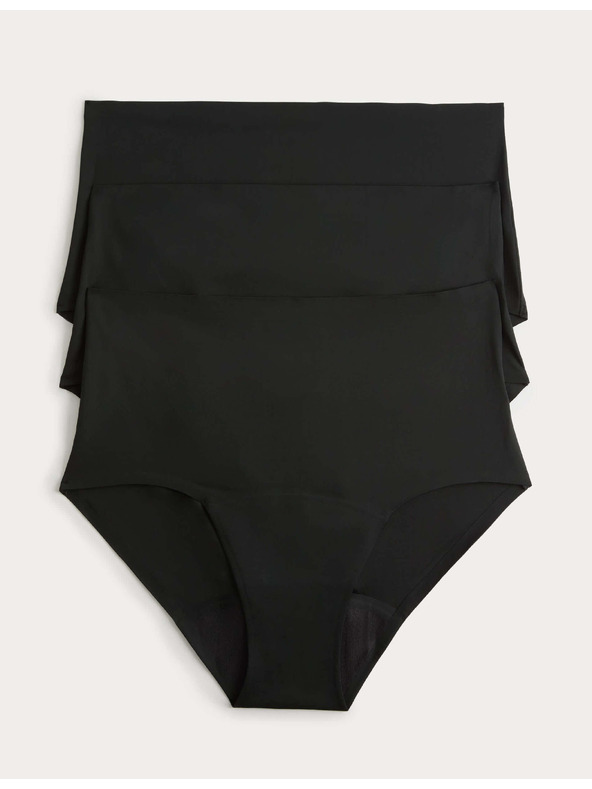 Marks & Spencer Magas nedvszívó menstruációs bugyi derekig láthatatlan szegéllyel, 3 db Marks & Spencer fekete