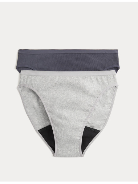 Marks & Spencer Magas nedvszívó menstruációs bugyi, 2 db csomag Marks & Spencer szürke