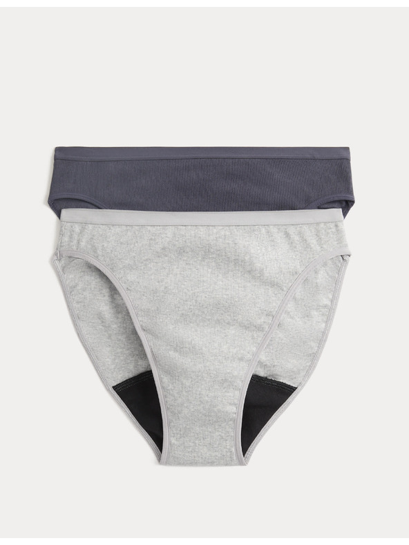 Marks & Spencer Magas nedvszívó menstruációs bugyi, 2 db csomag Marks & Spencer szürke