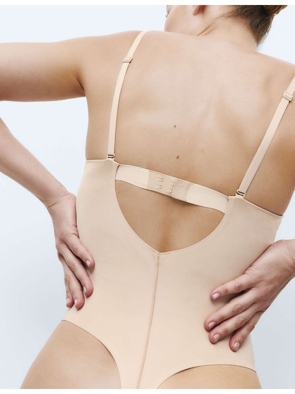 Marks & Spencer Láthatatlan Body Invisibles™ formáló dekoltázs testruha (A-DD) Marks & Spencer bézs
