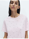 Marks & Spencer Hosszú éjszakai ing nyomattal pamutból és modálból Marks & Spencer rózsaszín