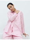 Marks & Spencer Csíkos éjszakai ing poplin és tiszta pamutból Marks & Spencer rózsaszín