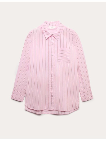 Marks & Spencer Csíkos éjszakai ing poplin és tiszta pamutból Marks & Spencer rózsaszín