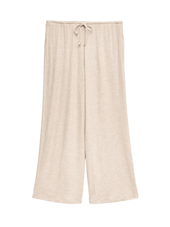 Marks & Spencer Bordázott pizsama nadrág magas modál-tartalommal Marks & Spencer beige