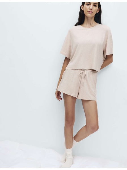 Marks & Spencer Bordázott pizsama rövidnadrág magas modál-tartalommal Marks & Spencer beige