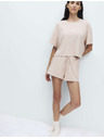 Marks & Spencer Bordázott pizsama rövidnadrág magas modál-tartalommal Marks & Spencer beige