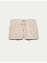 Marks & Spencer Bordázott pizsama rövidnadrág magas modál-tartalommal Marks & Spencer beige